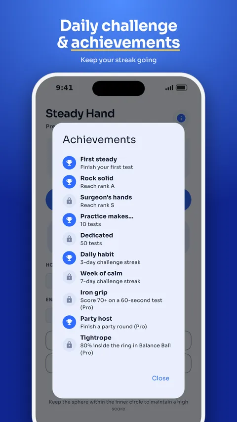 Daily challenge and achievements